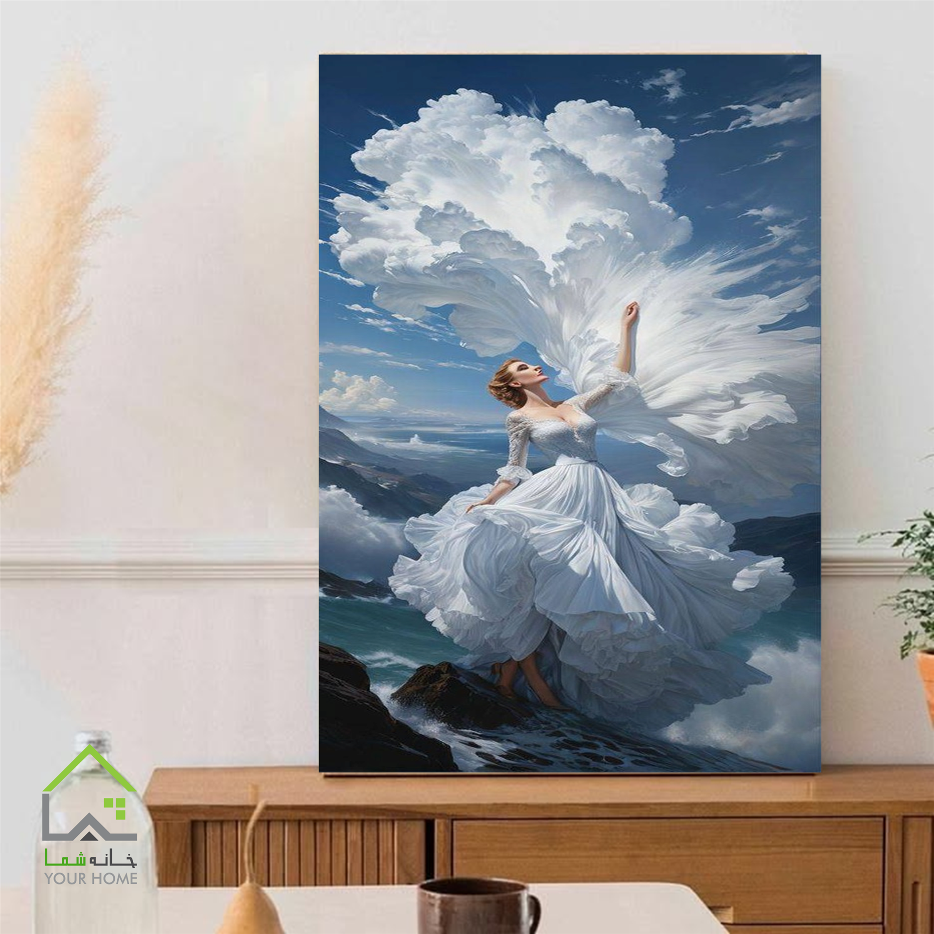 تابلو آبرنگی رقص در آسمان